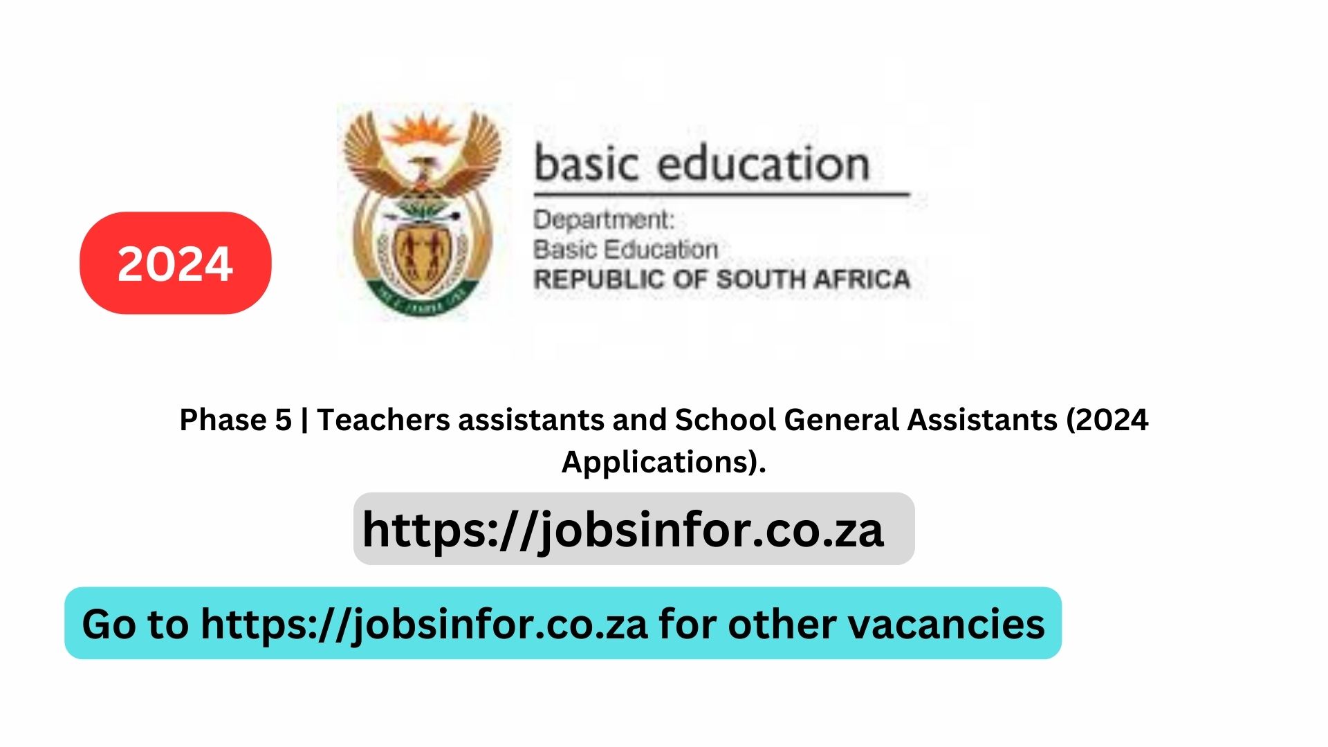 Phase 5 Teachers assistants and School General Assistants (2024