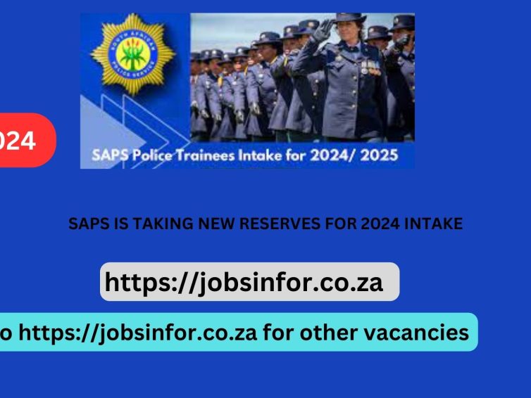 SAPS IS TAKING NEW Reservists FOR 2024 INTAKE